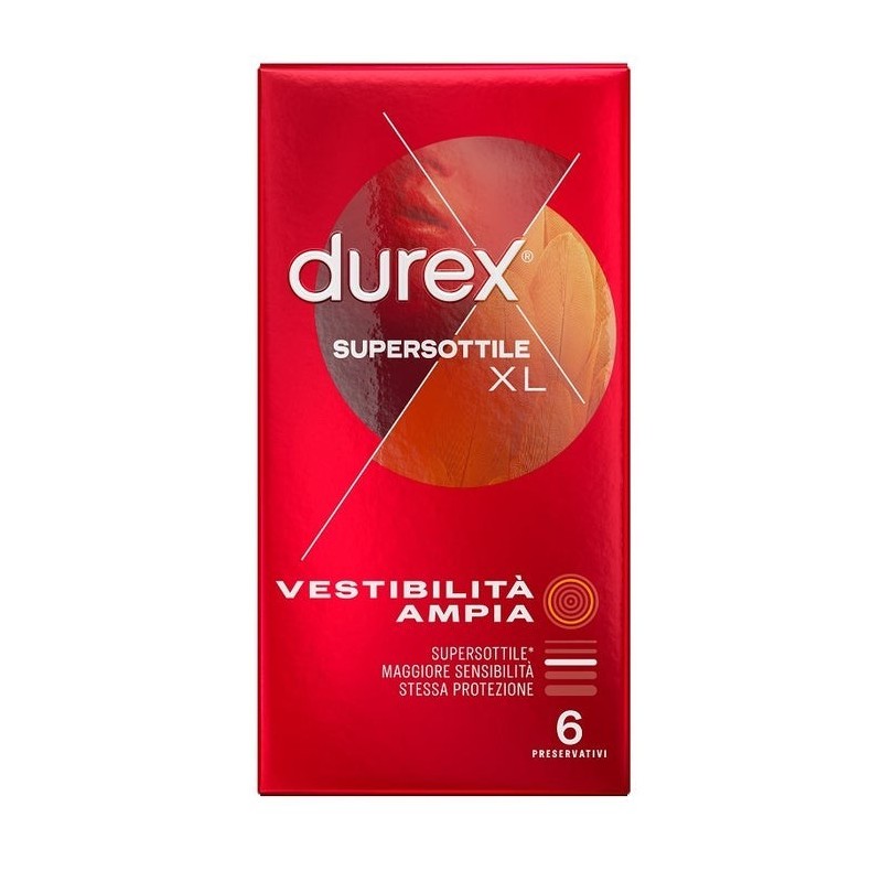 Reckitt Benckiser H. Profilattico Durex Supersottile Xl 6 Pezzi Reckitt Benckiser H. Profilattico Durex Supersottile Xl 6 Pezzi
