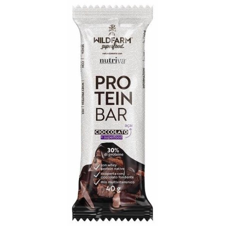 Wellness Food Wildfarm Protein Bar Cioccolato Ricoperta Cioccolato Fondente 40 G Wellness Food Wildfarm Protein Bar Cioccolato Ricoperta Cioccolato Fondente 40 G