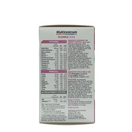 Haleon Italy Multicentrum Mamma Dha 30 Compresse + 30 Capsule Haleon Italy Multicentrum Mamma Dha 30 Compresse + 30 Capsule