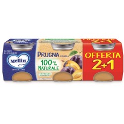 Danone Nutricia Soc. Ben. Mellin Omogeneizzato Prugna 3 Pezzi Da 100 G