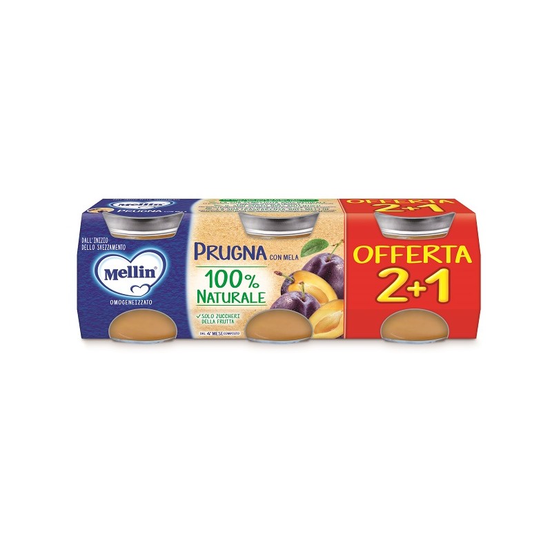 Danone Nutricia Soc. Ben. Mellin Omogeneizzato Prugna 3 Pezzi Da 100 G Danone Nutricia Soc. Ben. Mellin Omogeneizzato Prugna 3 Pezzi Da 100 G