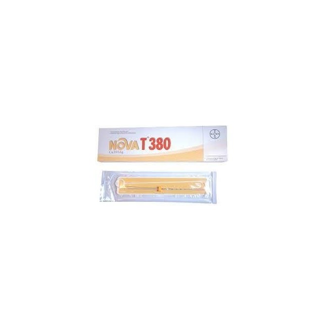DISPOSITIVO INTRAUTERINO NOVA T 380 IN POLIETILENE CON SPIRALE IN RAME SUPERFICIE 380 MMQ E ANIMA IN ARGENTO