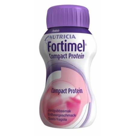 Danone Fortimel Compact Protein Fragola 4 Bottiglie 125 Ml Danone Fortimel Compact Protein Fragola 4 Bottiglie 125 Ml