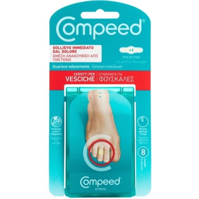 Perrigo Compeed Cerotti Per Vesciche Dita Piedi 8 Pezzi Carton