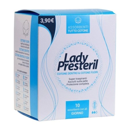 Corman Lady Presteril Assorbenti Giorno Con Ali Ripiegati Biodegradabili 10 Pezzi Corman Lady Presteril Assorbenti Giorno Con Ali Ripiegati Biodegradabili 10 Pezzi