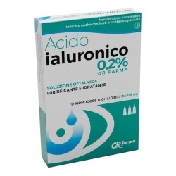 Gr Farma Soluzione Oftalmica Lubrificante E Idratante Acido Ialuronico 0,2% 10 Monodose Richiudibili Da 0,5 Ml
