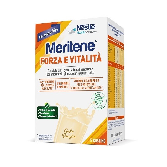 Nestlè Meritene Forza E Vitalita' Vaniglia 5 Bustine Da 30 G