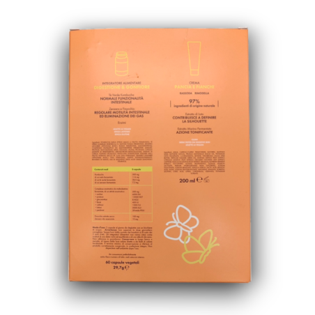 The Good Vibes Company Goovi Box Shape Your Belly 1 Integratore Digestione & Gonfiore 60 Capsule + 1 Crema Pancia E Fianchi 240 