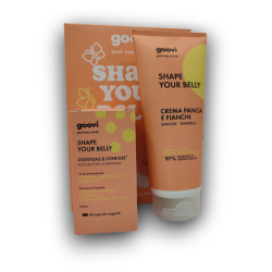 The Good Vibes Company Goovi Box Shape Your Belly 1 Integratore Digestione & Gonfiore 60 Capsule + 1 Crema Pancia E Fianchi 240 