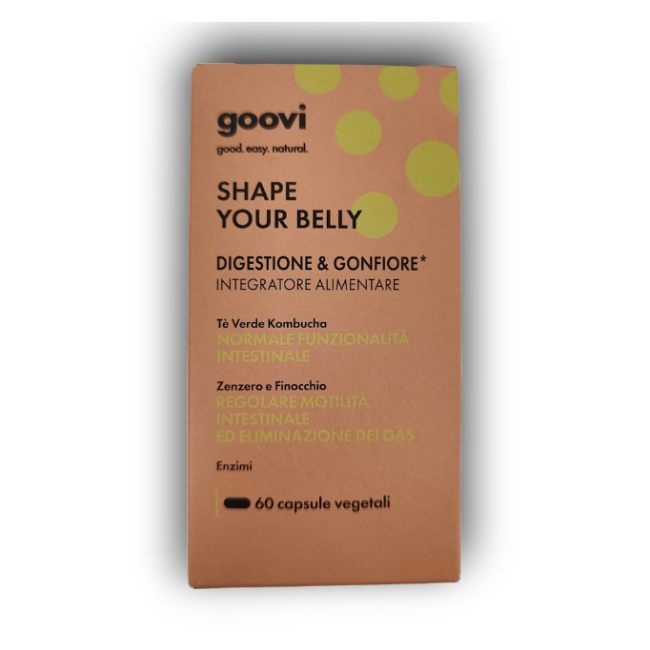 The Good Vibes Company Goovi Box Shape Your Belly 1 Integratore Digestione & Gonfiore 60 Capsule + 1 Crema Pancia E Fianchi 240 