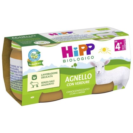 Hipp Bio Omogeneizzato Agnello Con Verdure 2 Pezzi Da 80 G Hipp Bio Omogeneizzato Agnello Con Verdure 2 Pezzi Da 80 G
