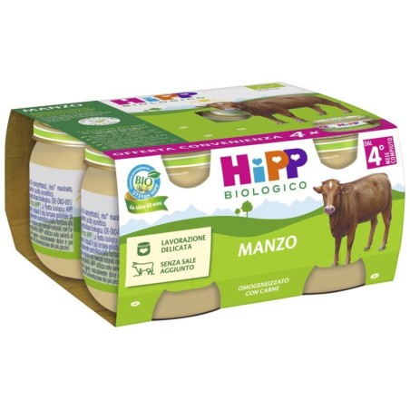 Hipp Bio Omogeneizzato Manzo 4 Pezzi Da 80 G Hipp Bio Omogeneizzato Manzo 4 Pezzi Da 80 G