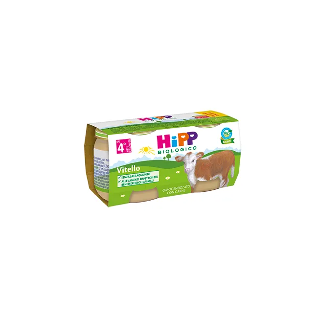 Hipp Bio Omogeneizzato Vitello 2 Pezzi Da 80 G
