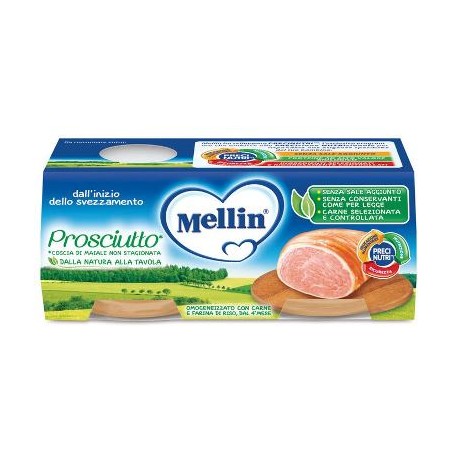 Danone Mellin Omogeneizzato Prosciutto 2 X 120 G Danone Mellin Omogeneizzato Prosciutto 2 X 120 G