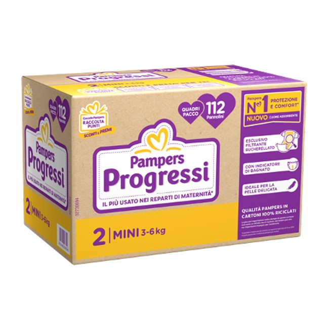 Fater Pampers Quadri Progressi Mini 112 Pezzi Fater Pampers Quadri Progressi Mini 112 Pezzi