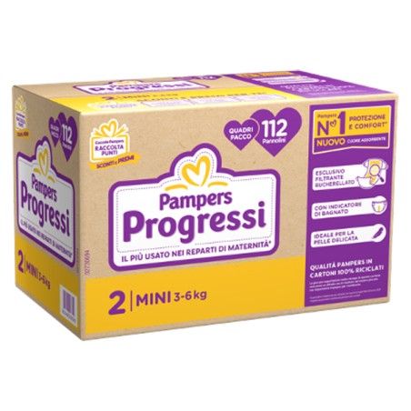 Fater Pampers Quadri Progressi Mini 112 Pezzi Fater Pampers Quadri Progressi Mini 112 Pezzi
