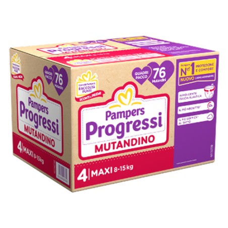 Fater Pampers Progressi Mutandina Quadri Maxi 76 Pezzi Fater Pampers Progressi Mutandina Quadri Maxi 76 Pezzi