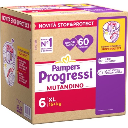 Fater Pampers Progressi Mutandina Quadri Xl 60 Pezzi Fater Pampers Progressi Mutandina Quadri Xl 60 Pezzi
