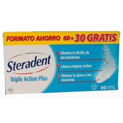Reckitt Benckiser Steradent Triple Action Plus 90 Compresse Pulenti