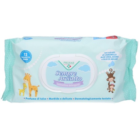 Federfarma. Co Salviettine Umidificate Sempre Asciutto 72 Pezzi Profar