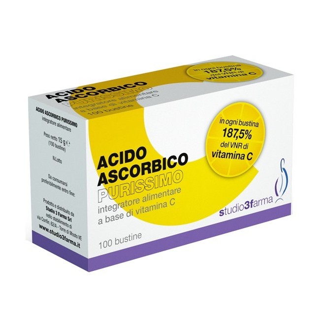 Studio 3 Farma Acido Ascorbico 100 Bustine