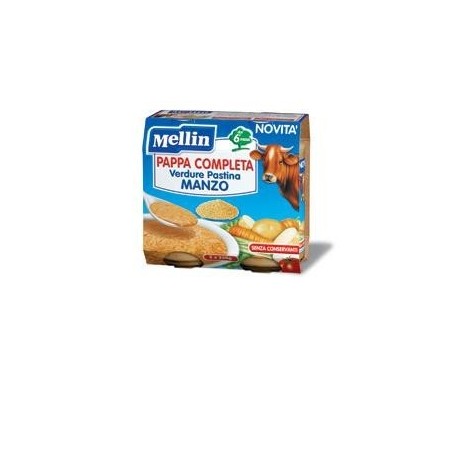 Danone Mellin Pappa Completa Manzo 250 G 2 Pezzi