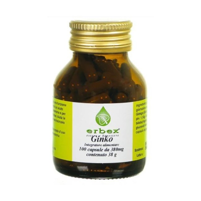 Erbex Ginkgo Biloba 100 Capsule 380 Mg