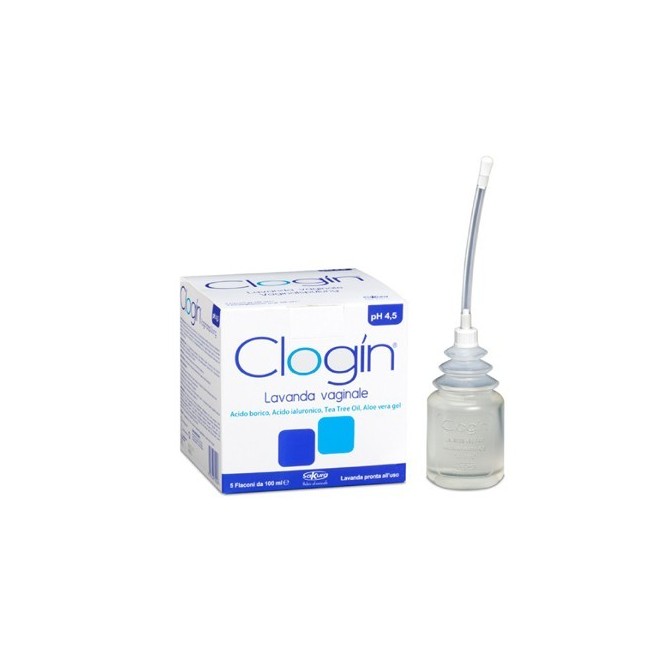 Sakura Clogin Lavanda Vaginale 5 Flaconi Da 100 Ml + 5 Cannule Vaginali Monouso