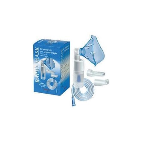 Safety Kit Completo Prontex Rapid Mask Per Aerosolterapia Con Ampolla Plastica +maschera Per Adulti +tubo Pressione +accessorio Safety Kit Completo Prontex Rapid Mask Per Aerosolterapia Con Ampolla Plastica +maschera Per Adulti +tubo Pressione +accessorio