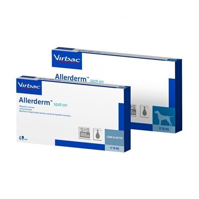 Virbac Allerderm Spot On Cani Inferiori A 10 Kg 6 Pipette 2 Ml