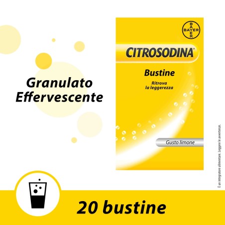 Bayer Citrosodina 20 Bustine Granulato Effervescente