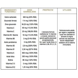 Optima Naturals Colours Of Life Vegan 12 Vitamine + 3 Minerali 60 Compresse