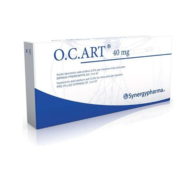 Synergypharma Siringa Intra-articolare Oc Art Acido Ialuronico 40 Mg 2ml Synergypharma Siringa Intra-articolare Oc Art Acido Ialuronico 40 Mg 2ml
