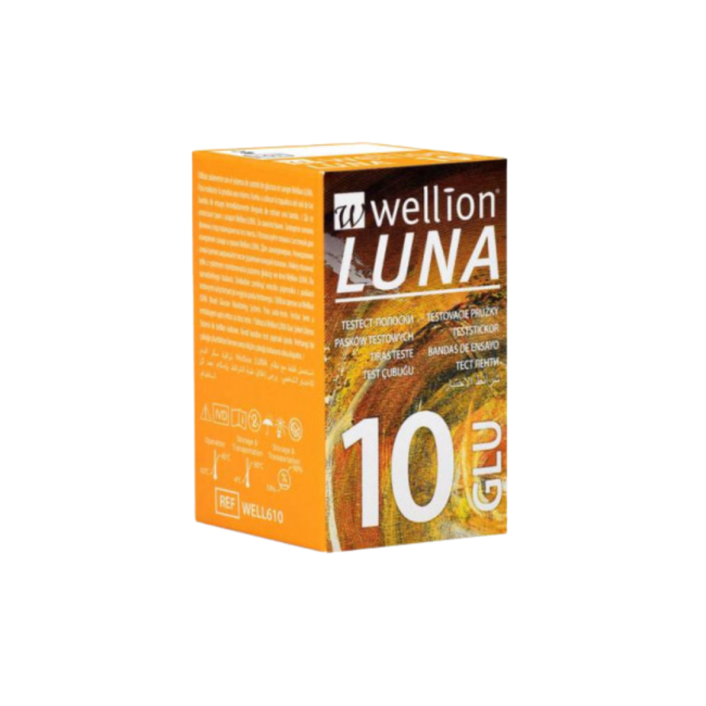 Med Trust Wellion Luna 10 Strips Strisce Per Misurazione Glucosio