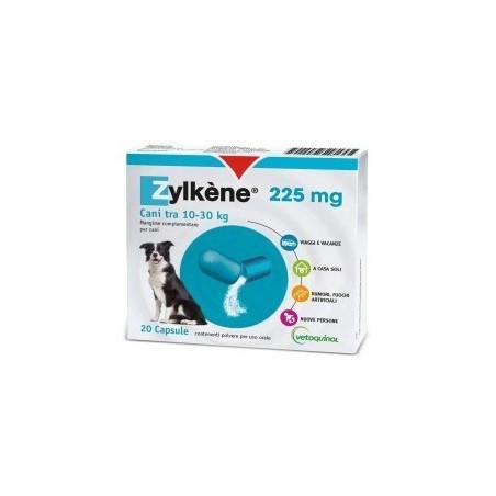 Vetoquinol Zylkene Cani Taglia Media 10-30kg 20 Capsule Da 225 Mg