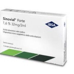 Ibsa Farmaceutici Siringa Intra-articolare Sinovial 32 Acido Ialuronico Sale Sodico 1,6% 32mg/2ml 2ml + Ago 21 Gauge