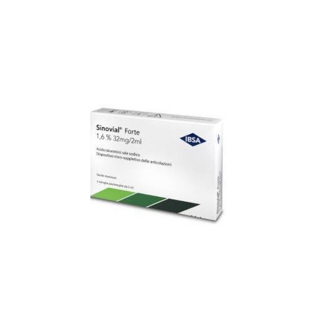 Ibsa Farmaceutici Siringa Intra-articolare Sinovial 32 Acido Ialuronico Sale Sodico 1,6% 32mg/2ml 2ml + Ago 21 Gauge