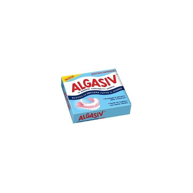 Combe Algasiv Adesivo Per Protesi Dentaria Inferiore 15 Pezzi Offerta Speciale + 3 Pezzi