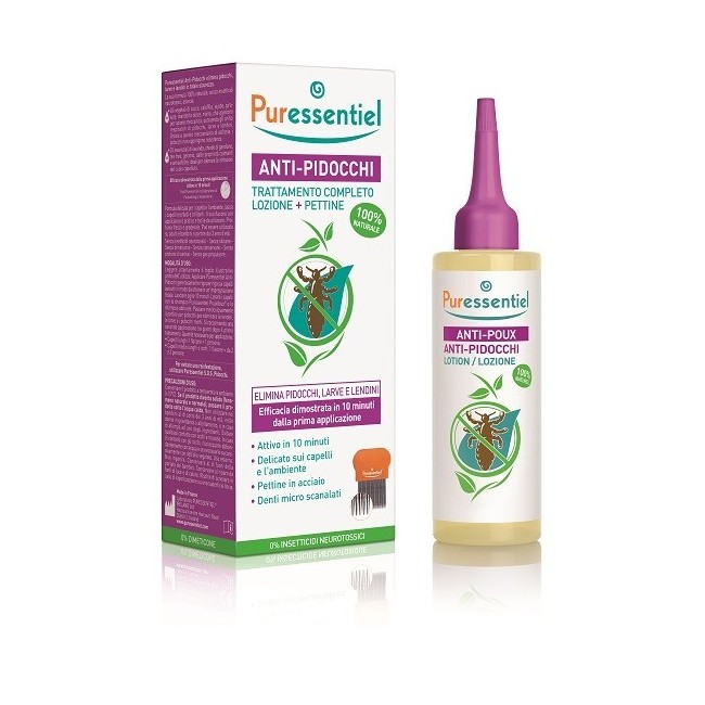 Alloga Italia Lozione Antipidocchi 100 Ml + Pettine Puressentiel
