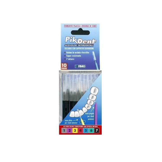 Fimo Pikdent Stuzzicolino 7 Nero 10 Pezzi