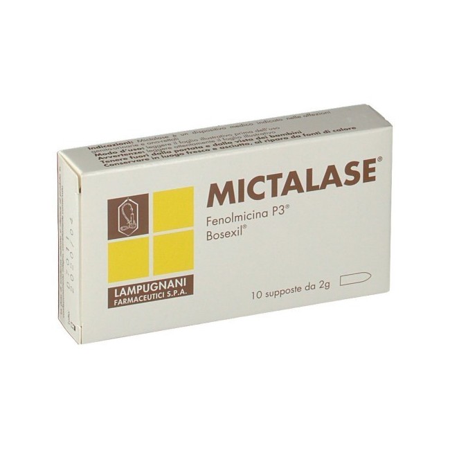 Lampugnani Farmaceutici Mictalase 10 Supposte 2 G Lampugnani Farmaceutici Mictalase 10 Supposte 2 G