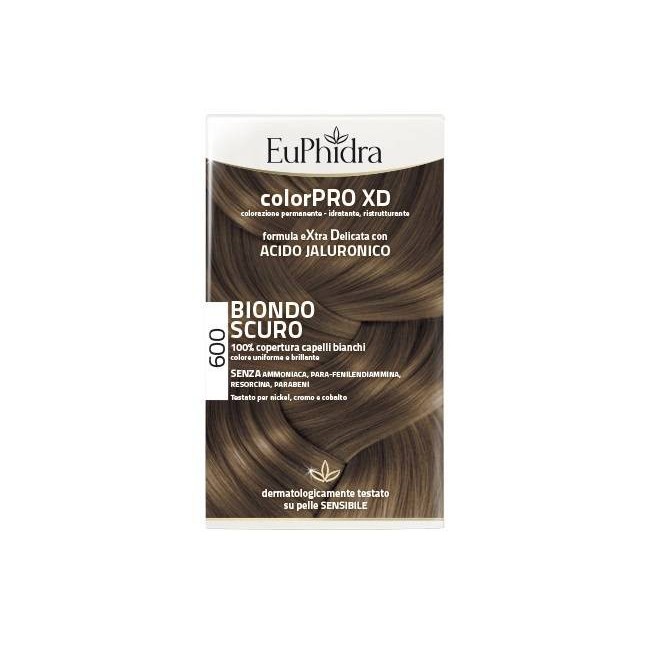 Zeta Farmaceutici Euphidra Colorpro Xd 600 Biondo Scuro Gel Colorante Capelli In Flacone + Attivante + Balsamo + Guanti