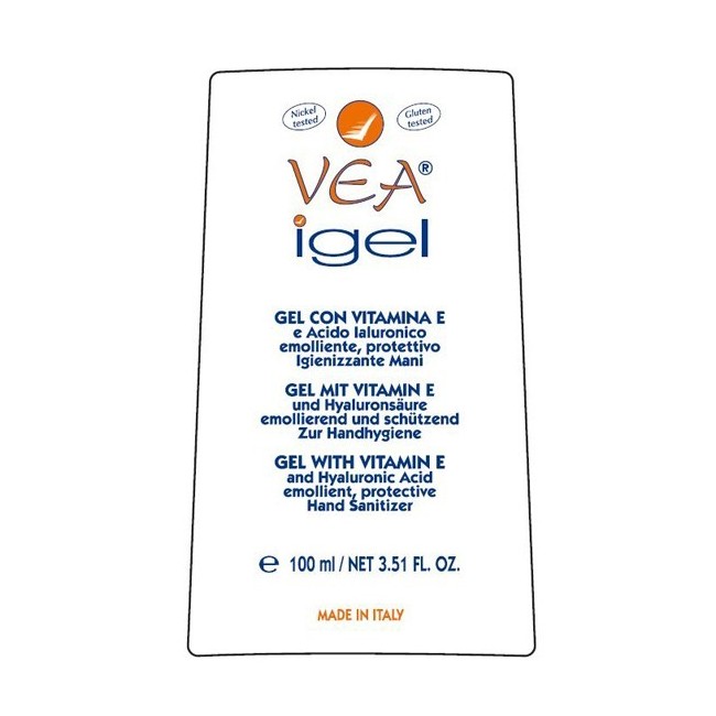 Hulka Vea Igel Gel Mani Igienizzante Vitamina E Acido Ialuronico 100 Ml