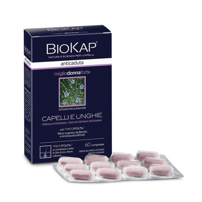 Bios Line Biokap Anticaduta Miglio Donna Forte Con Tricofoltil 60 Compresse