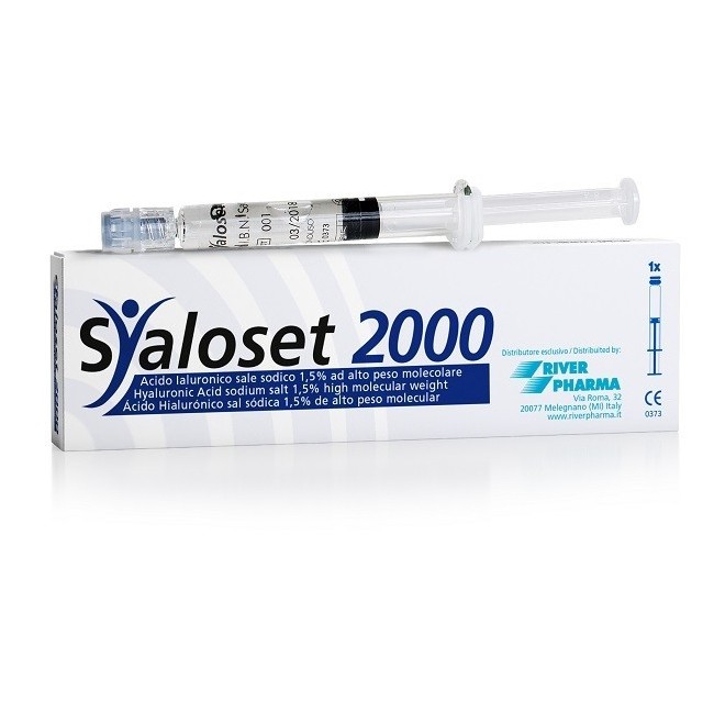 River Pharma Siringa Intra-articolare Syaloset 2000 Acido Ialuronico 1,5% 2 Ml 1 Pezzo River Pharma Siringa Intra-articolare Syaloset 2000 Acido Ialuronico 1,5% 2 Ml 1 Pezzo