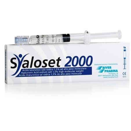 River Pharma Siringa Intra-articolare Syaloset 2000 Acido Ialuronico 1,5% 2 Ml 1 Pezzo River Pharma Siringa Intra-articolare Syaloset 2000 Acido Ialuronico 1,5% 2 Ml 1 Pezzo
