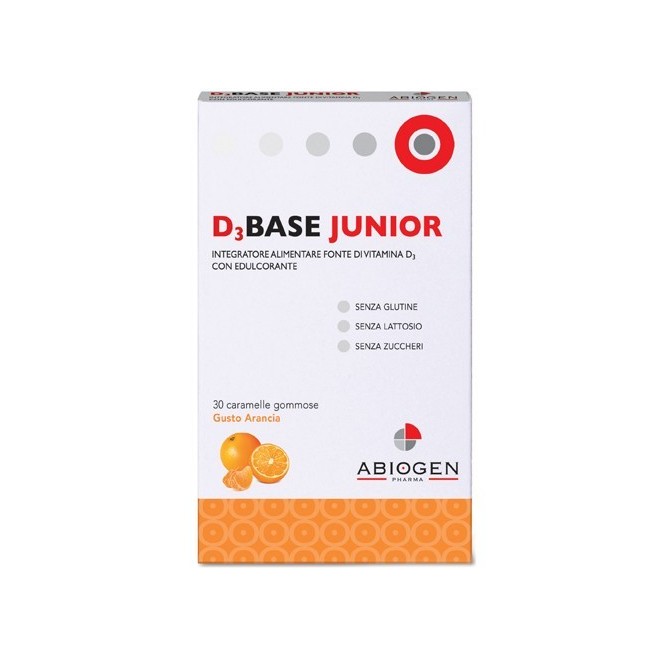 Abiogen Pharma D3base Junior 30 Caramelle Gommose Arancia
