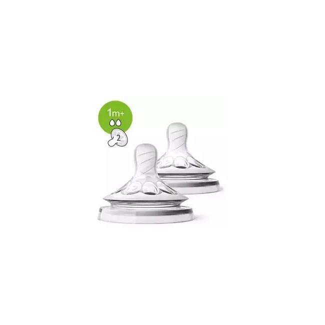 Philips Avent 2 Tettarelle Natural Flusso Lento 2 Fori
