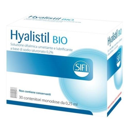Sifi Hyalistil Bio Pf Soluzione Oftalmica Phosphate Free Monodose A Base Di Acido Ialuronico 0,2% 30 Flaconcini 0,25 Ml Sifi Hyalistil Bio Pf Soluzione Oftalmica Phosphate Free Monodose A Base Di Acido Ialuronico 0,2% 30 Flaconcini 0,25 Ml