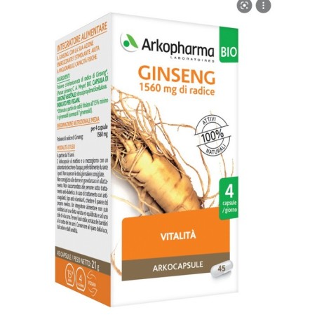 Arkopharma Arko Capsule Ginseng 45 Capsule Bio